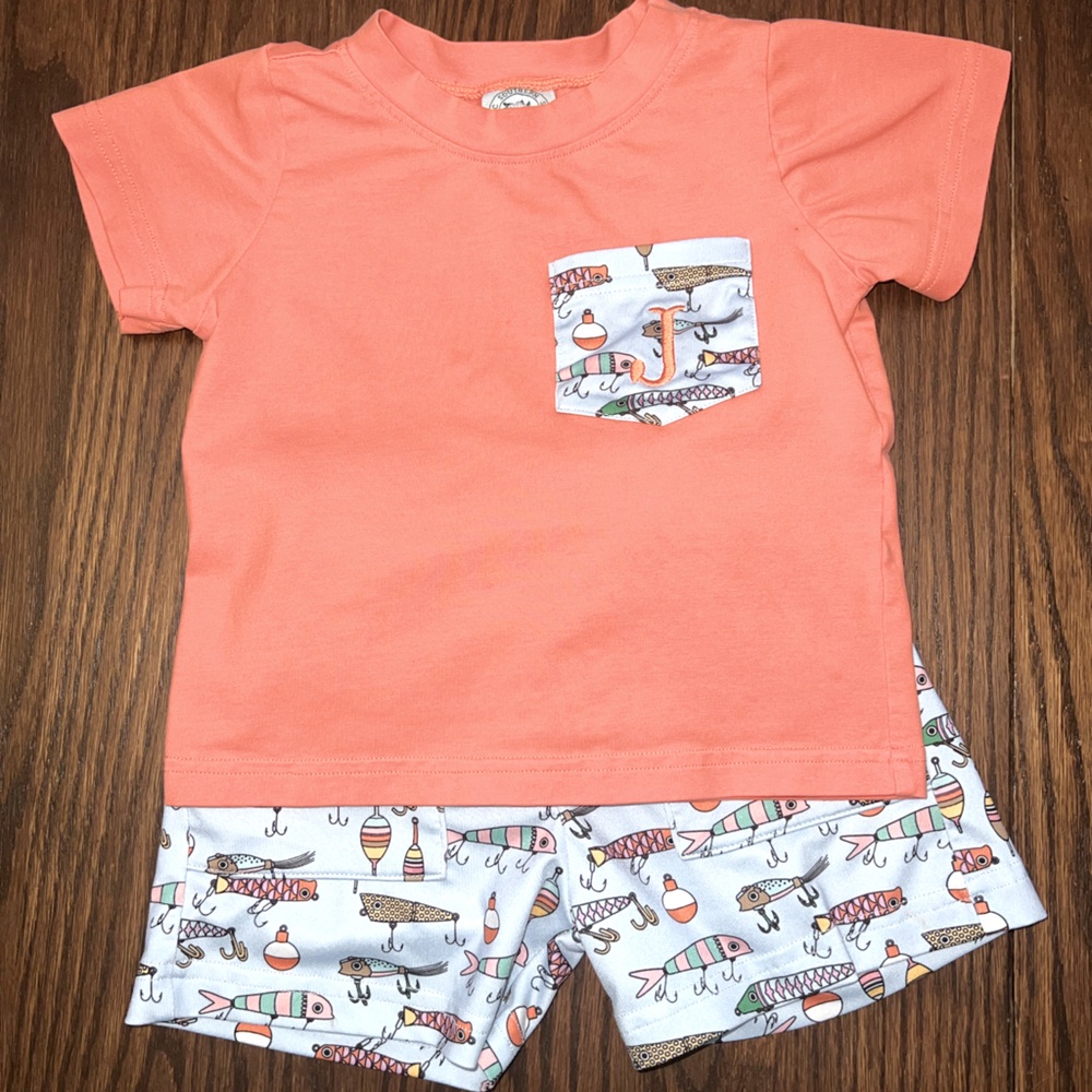Taking to consignment tomorrow  J monogram boys fishing set